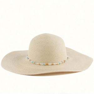 Nouveau chapeau de soleil en papier à large bord pour femme, idéal pour la pêche en plein air, les vacances, les voyages et la plage - Product Image 3