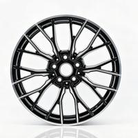 Rines de Aleación de Aluminio Forjado de 18 y 19 Pulgadas, ET39, 5x112, Negros, Multirradio, con Borde Negro Mecanizado, para Vehículos de Pasajeros BMW
