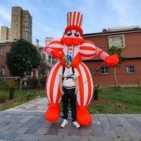 Costume de Clown Gonflable Personnalisé avec Éclairage LED en PVC, Souffleur Intégré, Installation Facile, Multicolore, Marionnette de Défilé pour Adultes