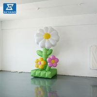 Modèle de combinaison de plantes et de fleurs gonflables personnalisées pour la décoration publicitaire d'événements commerciaux en plein air