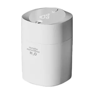 Diffuser Aroma Minyak Esensial USB 220Ml, Humidifier Udara Ultrasonik Lampu LED Serbuk Kayu untuk Rumah