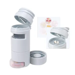 3 In 1 Portable Pill Cutter Crusher Weekly Pill Organizer For Small Or Large Pills For Travel