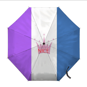 Parapluie pliable personnalisé avec drapeau Deminonbinary, couleurs arc-en-ciel gay, idéal pour les foires de rue et les visites guidées - Product Image 6
