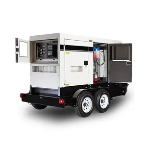 [Trailer seluler] Generator Engine 380v 220v 50kW 62kVA jenis ponsel ISO disetujui Generator Diesel Set Power Station Towable