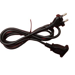 Cable de Alimentación Negro de 1.2m ENEC KEMA 250V 16A Eu HO5VVH2-F 2x1.0mm2 - Product Image 1