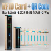 Barrera de acceso LPR sin escobillas de 24V CC con pantalla LED, seguridad antipinzamiento y RFID QR para sistema de gestión de peajes