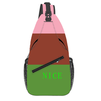 Sac de poitrine personnalisé en polyester durable motif arc-en-ciel, bandoulière imprimée par sublimation vif pour les activités Pride et les trajets quotidiens