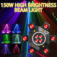 Ihomemix Direktvertrieb 150W LED Moving Head Bühnenlicht RGBW 6-Arm Bienenauge DJ Laser Disco Party DMX 512 Beleuchtung mit Fernbedienung