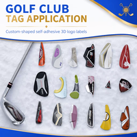Marqueur de club de golf 3D auto-adhésif personnalisable, imperméable, résistant à l'huile, durable, de haute qualité, en promotion, pour accessoires de golf