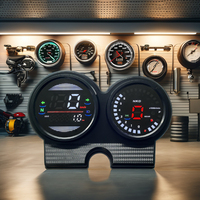 NKD125 Speedometer Digital LED Baru 11000RPM Pengukur Kmh PC ABS Tachometer Motor untuk Odometer Sepeda Motor