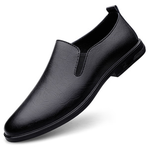 Zapatos de Cuero Casuales para Hombre 2026, Negros, Cómodos, con Suela Suave, Talla Grande, Estilo Británico - Product Image 1