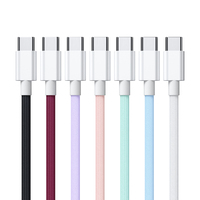 Câble USB C vers USB C 3A Charge Rapide Tressé en Nylon Câble de Charge Type C Fil de Cuivre Pur pour iPhone 15 16 17 18