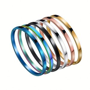 High End 18K Gold Plated <b>Men</b> Women Engraved Plain Bracelet Custom Stainless Steel Homme Cuff <b>Bangle</b> Bracelets - Product Image 3