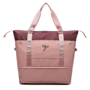 Custom Logo Multi-color Luxury Ladies Wet Dry Travel Duffle Nylon Expandable Luggage Zipper Multiple Wholesale Travel Shoe Bag - Product Image 4