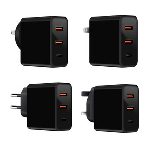 Cargador Rápido Universal de Viaje Internacional 60601 para EE. UU., Australia, Reino Unido, Europa, Tipo C PD 3.0, 1 USB A QC 3.0, Gan de 65 W para Teléfono y Portátil - Product Image 1