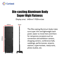 Canbest Cj Pro V2 P1.2 P1.8 P2.5 Layar Poster LED Lipat Sistem Penguncian Cepat Sambungan Tanpa Celah Dinding Video LED untuk Pameran dan Penyewaan