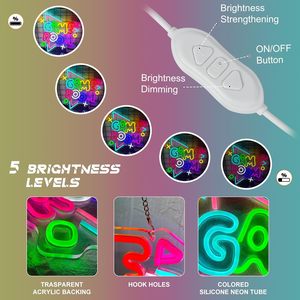 LED neon light game room glowing letters internet cafe club ambient light hanging decoration light advertising sign <b>5V</b> 12V - Product Image 2