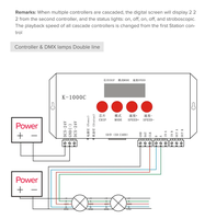 Contrôleur LED K-1000C WS1903 WS2811 16703 T1000S WS2813 avec télécommande, carte SD programmable 2048 pixels, contrôleur DC5-24V