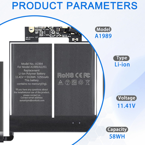 <span class=keywords><strong>Batterie</strong></span> d'ordinateur portable 59,9 Wh 11,41 V A1989 pour <span class=keywords><strong>MacBook</strong></span> <span class=keywords><strong>Pro</strong></span> A2251 A1964 <span class=keywords><strong>Remplacement</strong></span> 13 pouces 2018 2019 2020 EMC 3214 3358 3348 - Product Image 2