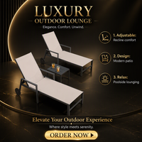 Chaise longue d'extérieur avec accoudoirs, dossier réglable, assise en maille, roues et structure métallique pour piscine et patio