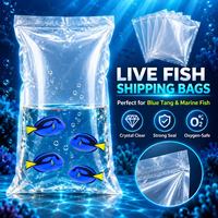 Sac pour poissons vivants 180μm, vente en gros directe usine, pochette d'emballage transparente 25*35 pour tous types d'espèces aquatiques