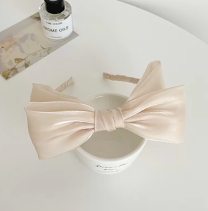 إكسسوارات شعر يابانية كورية لربيع وصيف الشعر من الساتان الحريري ربطة رأس بفيونكة كبيرة للسيدات والفتيات جميلة - Product Image 2