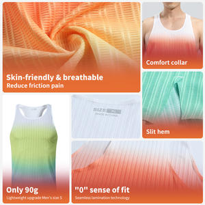 ジムタンクトップ軽量3色サイドスプリットデザインシングレットメンズドライフィットスポーツランニングベストカスタムプリント屋外 - Product Image 6