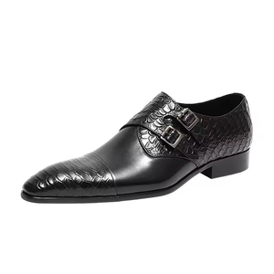 Zapatos de Cuero de Alta Gama 2025, Zapatos de Vestir de Oficina para Hombre, Zapatos Casuales Transpirables, Logotipo Personalizado, MOQ1, Zapatos Formales de Hombre de PU y Goma - Product Image 6