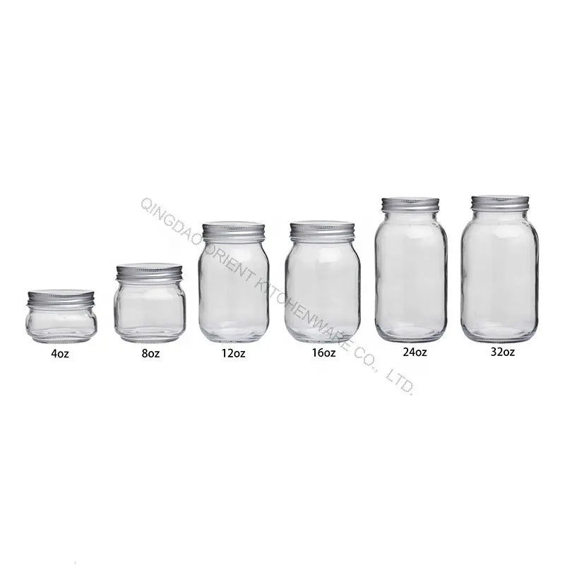 32Oz Mason Jars Ball 2 Quart Pint Size 16 Oz Canning Jars And Lids 400Ml Wide Mouth Customized With Gold Lids With Smmoth Sides