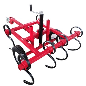 Cultivateur tracté résistant à la rouille avec roues pneumatiques et attelage à boule, équipement de désherbage et de travail du sol haute performance - Product Image 2