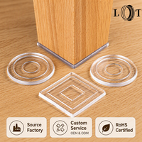 4 coussinets antidérapants pour pieds de chaise, protecteurs de pieds de meubles en Silicone transparent, silencieux et lavables, pour canapé, lit, table basse, bureau