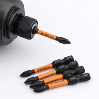 KiWALL 5Pcs PH1 Magnetic Impact Screwdriver Bits, S2 Alloy Steel 1/4" Hex Quick Change Shank Phillips Drill Bits