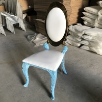 Chaise King de luxe pour hôtel Chaise Queen Chaise trône de mariage blanc avec garniture dorée pour les mariés
