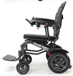 Meilleure vente, nouveau fauteuil roulant électrique pliable et léger avec télécommande, approuvé par la compagnie aérienne
