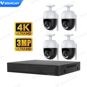 วีสตาร์แคม N8-4 4CH 3MP WiFi NVR ระบบกล้องรักษาความปลอดภัยโดมกลางแจ้ง IP66 กันน้ำการมองเห็นตอนกลางคืน 1296P H265 เสียงระยะไกล 10TB HDD - Product Image 1