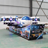 Manège UFO Volant Économique pour Parc d'Attractions Extérieur en Acier Inoxydable, Jeux pour Enfants, 13 Places, Mini-Voie Rapide Rotative en Forme de Nasauteur