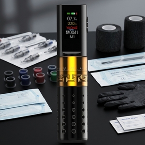 เครื่องสักไร้สายแบบปากกา ปรับระยะชักได้ 2.7-4.5 มม. ใช้แบตเตอรี่ลิเธียม สำหรับงานศิลปะบนร่างกายและสักถาวร - Product Image 1