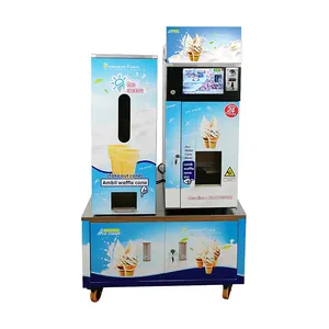 Nova máquina de venda de sorvetes comercial congelada, bomba de ar macia máquina de venda de sorvetes