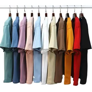 Custom Logo Heavy Weight Tshirts Tee Shirt 100% Cotton Plus Size Men's T-shirt 280GSM Cotton Oversized Blank T Shirts