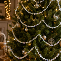 Guirlande de perles facettées en cristal de terre 10M, transparente AB irisée, pour décoration de sapin de Noël, arche de mariage, toile de fond, fournitures DIY