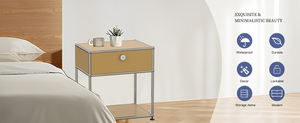 Milk Tea Metal Beistell tisch/Schrank: Minimalist ische Aufbewahrung, passend für INS Nachttisch/Schrank/<span class=keywords><strong>Side</strong></span> board/traditionelle Verwendung - Product Image 2
