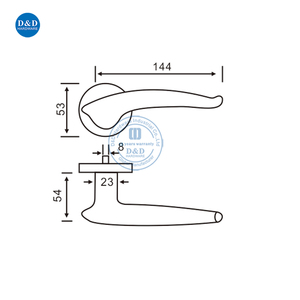 Hiện đại rắn thép không gỉ Lỗ mộng khóa bộ cửa xử lý đòn bẩy cho các tòa nhà văn phòng - Product Image 6
