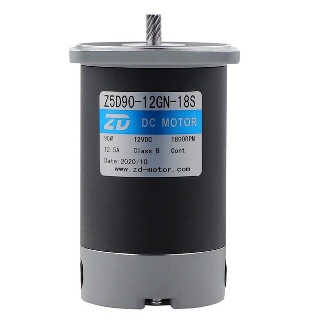 ZD Motor 12V 24V 90V 90W Worm Gearmotor Electric DC Motor for Industrial Automation Z5D90-12GN-18S