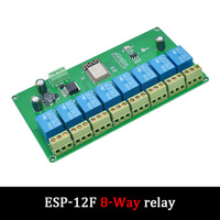 Modul Relai WIFI Nirkabel ESP8266 8 Saluran ESP-12F Papan Pengembangan Wifi dengan Catu Daya AC/DC 5V/7-28V/5-80V
