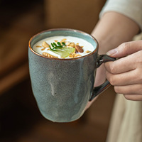 Tasse à café en céramique au design rétro, grande capacité, pour la maison, tasses de créateur, tasses à thé