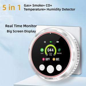 מסך גדול 5 ב-1 גלאי משולב של גז דליק, עשן, פחמן חד-חמצני (CO) עם טמפרטורה ולחות - Product Image 1
