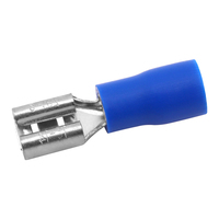 Terminal de crimpado tipo espada hembra de latón con aislamiento de PVC FDD2-187 AWG14-16, conector de cable eléctrico automotriz de latón estañado