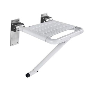 Tabouret de bain pliable en acier inoxydable, antidérapant, capacité de 200 lb, pour personnes âgées, handicapées, femmes enceintes, utilisation sous la douche ou aux toilettes - Product Image 3