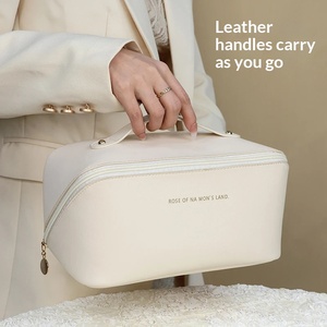 <span class=keywords><strong>Bolsa</strong></span> de Cosméticos para Mujer 2026, Superventas, Portátil, de Viaje, con Cierre, de Cuero PU, Impermeable, con Asa - Product Image 3