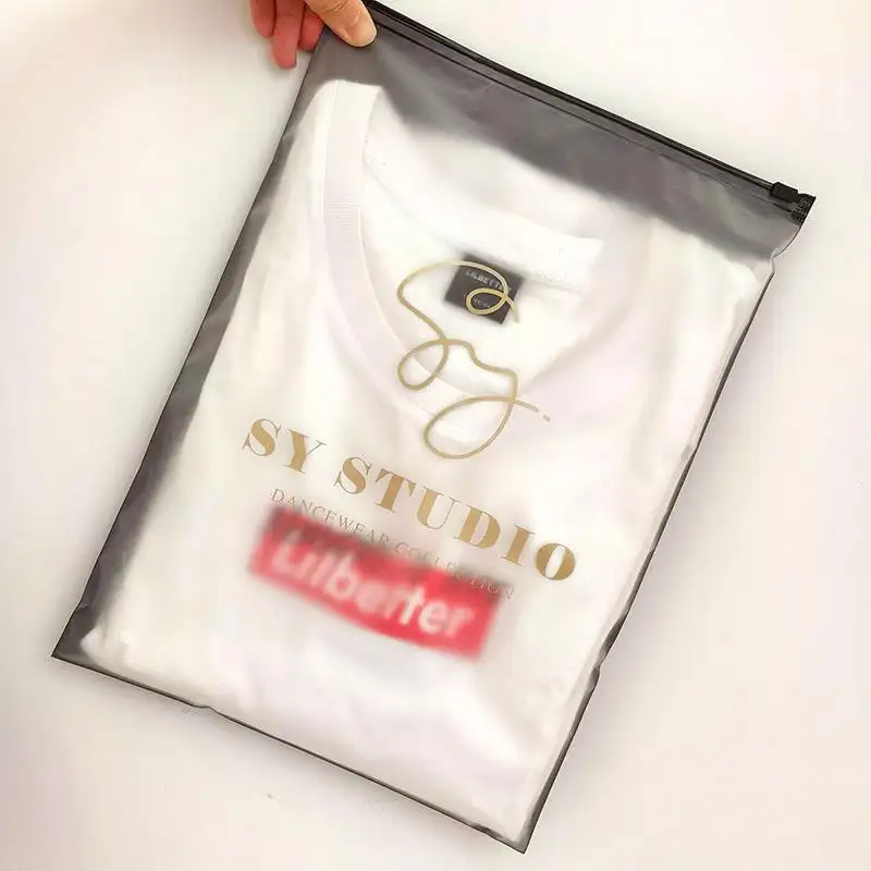 Özel Logo temizle mat Zip kilit plastik iç çamaşırı fermuar Bikini yüzme giysi ambalajı çanta